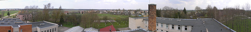 Geležių panorama nuo mokyklos stogo
