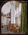 Gerard Houckgeest. "Delfti vana kiriku sisevaade" illusoorse eesriidega. 1654