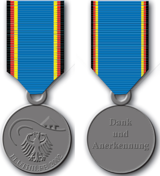 <span class="mw-page-title-main">German Flood Service Medal (2002)</span> Award