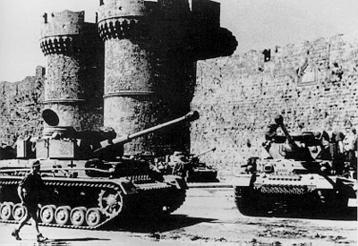 German Tanks in Rhodes during the WW2
