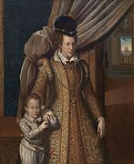 Giovanni Bizzelli: Habsburg Johanna és fia, Filippo, 1586