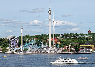 Gröna Lund Amusement park in Stockholm, Sweden