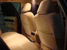 Rear interior, showing 40/20/40 Lincoln Town Car front seats Grand Marquis GCC Seats.jpg