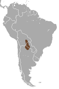 Distribución de Calyptophractus retusus