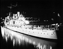 Belfast at Pearl Harbor, Hawaii, in 1962. HMS Belfast (C35) at Pearl Harbor in 1962.jpg