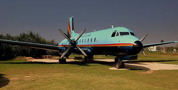 A Hawker Siddeley HS 748 used by the SLAF, now displayed at Koggala Airport