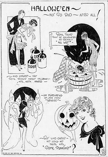 File:Hallowe'en - Not so Bad - After All - Ethel Hays cartoon 1928.jpg