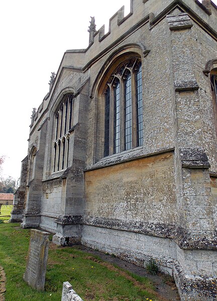 File:Harlaxton Ss Mary and Peter - exterior East windows from northeast.jpg