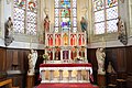 Houchin, iglesia de St Omer, santuario con el antiguo altar mayor y sus estatuas