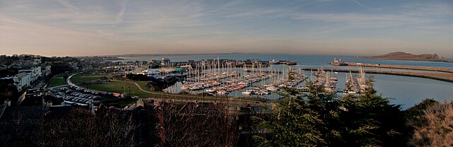 Panoramic view of Howth harbour, 2011