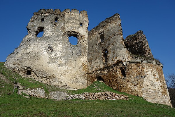 The ruins of Csicsva (Čičava), today in Slovakia