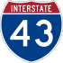 Indicatore dell'Interstate 43