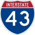 Interstate 43 marker