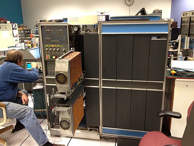 IBM 1401 undergoing restoration at the Computer History Museum