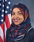 Ilhan Omar, official portrait, 116th Congress (cropped 2).jpg