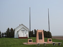 Ingersoll School & Monument, Underwood, North Dakota.jpg