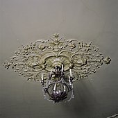 Particolare di un soffitto in stucco di Baarn (Paesi Bassi)