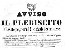 Notice of the municipality of Istrana (Treviso) Istrana - convocazione plebiscito 1866.jpg