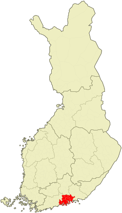 Location of Uusimaa Lindore