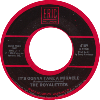 <span class="mw-page-title-main">It's Gonna Take a Miracle</span> 1965 single by the Royalettes
