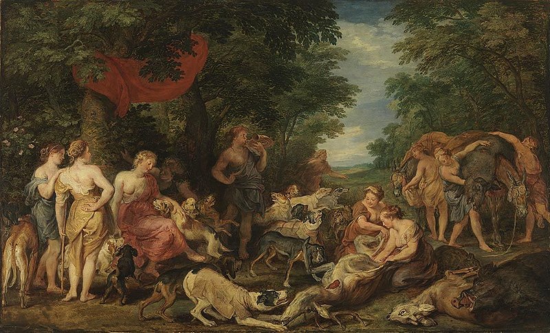 File:Jan Brueghel d. Ä. (Werkstatt) und Peter Paul Rubens ( - Rast der Diana nach der Jagd - 346 - Bavarian State Painting Collections.jpg