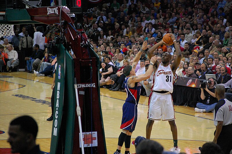 File:Jawad Williams shooting over Mike Bibby.jpg