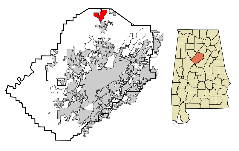 File:Jefferson County Alabama Incorporated and Unincorporated areas Warrior Highlighted.svg