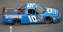 JJC Racing's 2013 truck at Rockingham Speedway Jennifer Jo Cobb JJC Racing RAM Rockingham 2013.jpg