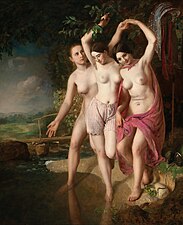 Johann Baptist Reiter Trois baigneuses