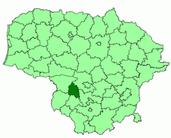 Location of Kazlų Rūda municipality within Lithuania