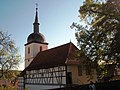 Former Evangelical Lutheran parish church in the evacuated Bonnland