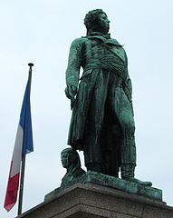 Statue of General Jean Baptiste Kléber (1753–1800) in Place Kléber, Strasbourg, erected in 1838. Kléber, who was born to a builder in Strasbourg, was undoubtedly one of the greatest generals of the French Revolutionary Wars; second in command only to Napoleon before death in Cairo, Egypt.