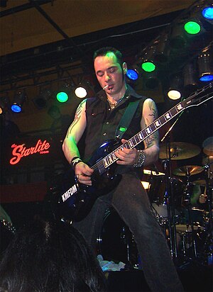 Onstage at the Starlite Room. Edmonton, Alberta, Canada (October 2004)