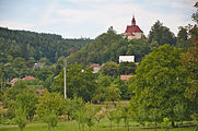 Čeština: Kostel Andělů Strážných v kontextu obce, Stražisko, okres Prostějov This is a photo of a cultural monument of the Czech Republic, number: 32629/7-5792. Památkový katalog  · MIS  · hledat obrázky  · hledat seznamy  · Wikidata