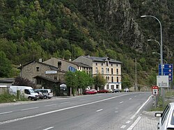 View of La Farga de Moles from the N-145 road