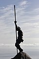 Estatua del Salto del Enamorado en el mirador de San Bartolomé, La Palma.