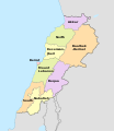 محافظات لبنان وفق آخر تقسيم