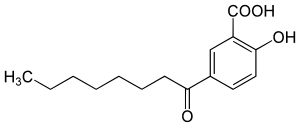 Structure of 2-hydroxy-5-octanoylbenzoic acid