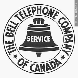 The Bell Telephone Company of Canada logo with maple leaves, 1922–1940
