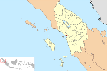 Peta genah Kota Sibolga ring Sumatra Utara