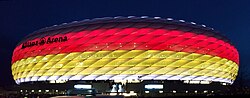 Beleuchtung zum Länderspiel Deutschland–Italien im März 2016