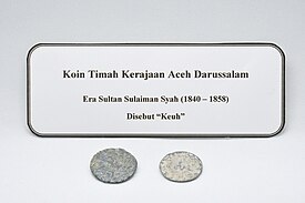 Koin timah Kerajaan Aceh Darussalam 1840-1858