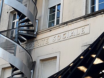 Enseigne de l'ancienne sécurité sociale