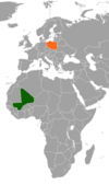 Location map for Mali and Poland.