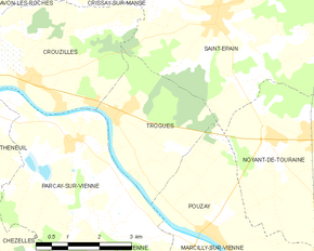 Poziția localității Trogues