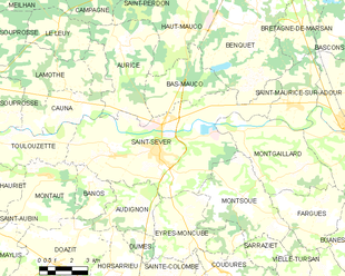 Saint-Sever et ses communes environnantes.
