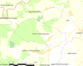 Mapa obce Trucy-l’Orgueilleux