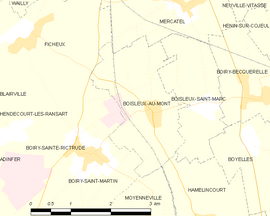 Mapa obce Boisleux-au-Mont