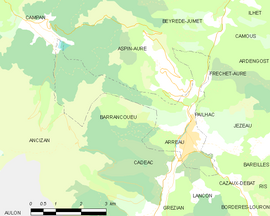 Mapa obce Arreau