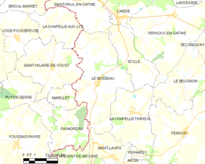 Poziția localității Le Busseau